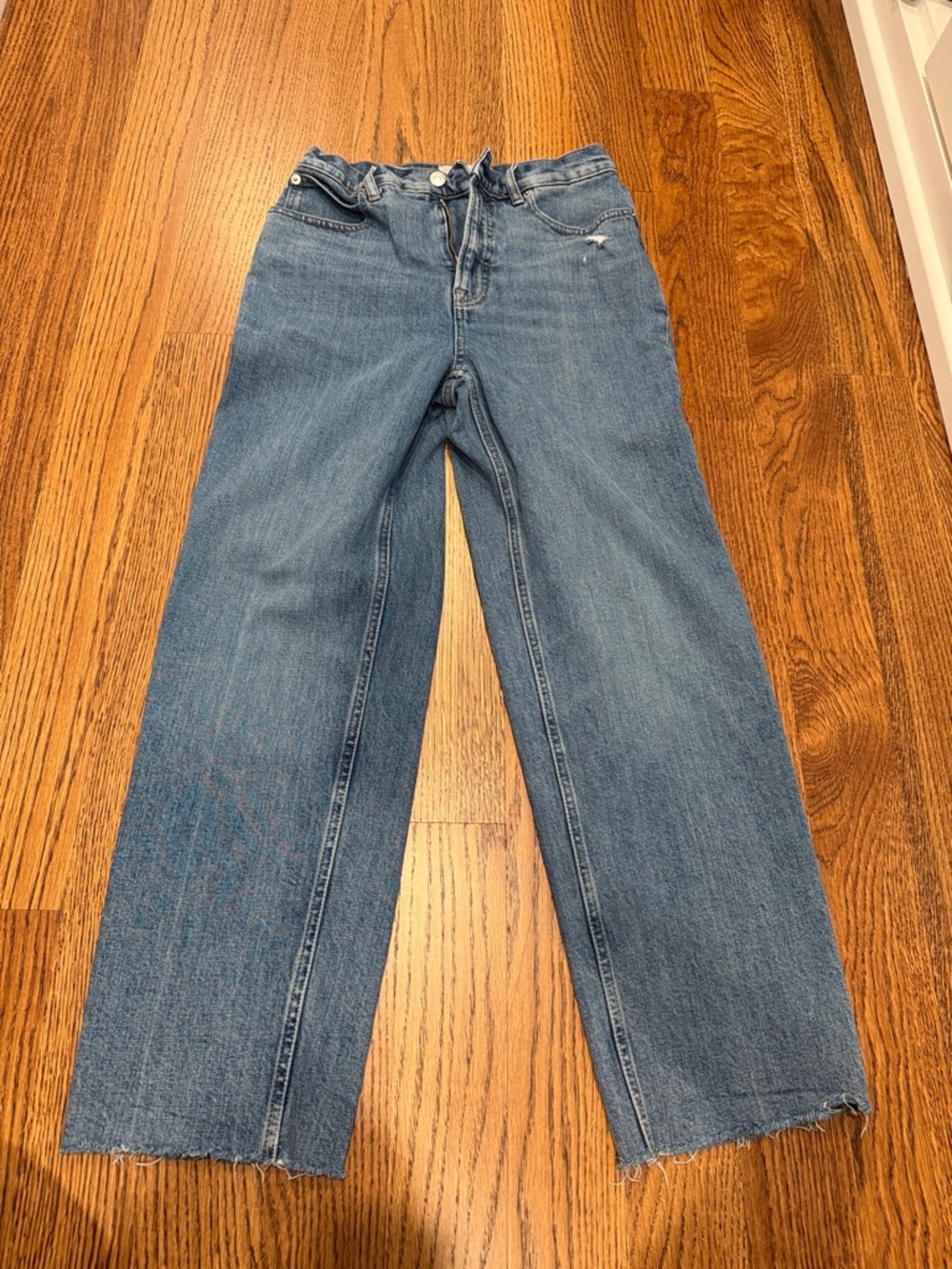 Everlane Mid-Blue High-Rise Straight-Leg Jeans